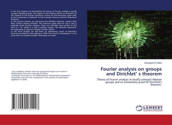 Produktbild: Fourier analysis on groups and Dirichlet' s theorem