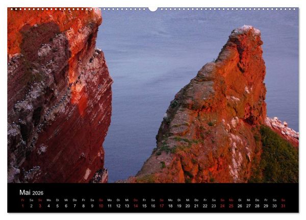Produktbild: Abend in Helgoland (hochwertiger Premium Wandkalender 2026 DIN A2 quer), Kunstdruck in Hochglanz