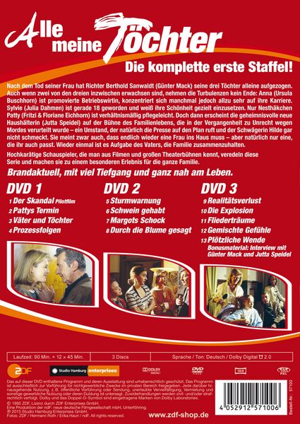 Produktbild: Alle meine T&ouml;chter - Staffel 1 [3 DVDs]