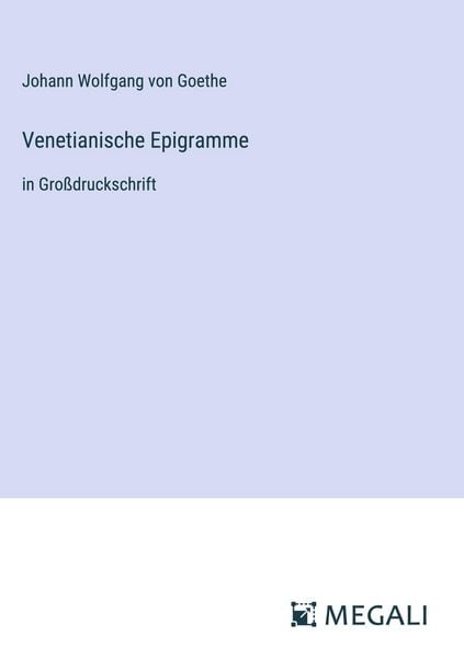 Produktbild: Venetianische Epigramme