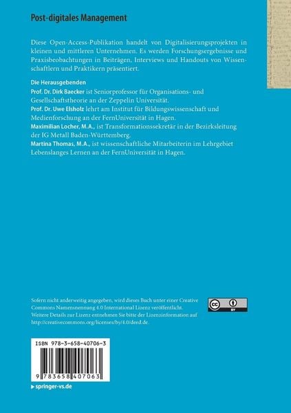 Produktbild: Post-digitales Management