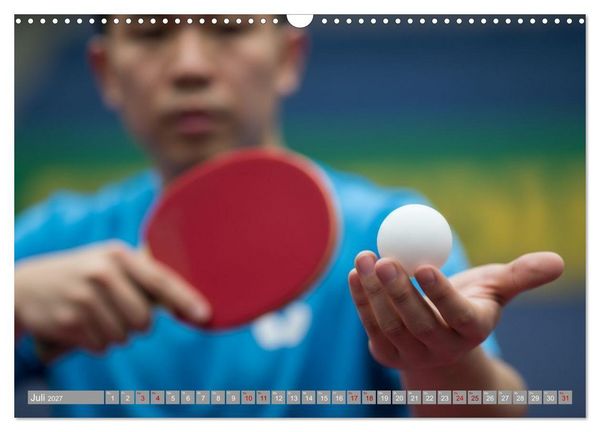 Produktbild: Tischtennis Dynamik (Wandkalender 2027 DIN A3 quer), CALVENDO Monatskalender