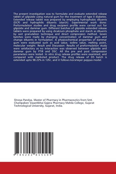 Produktbild: Extended Release Tablet of Glipizide