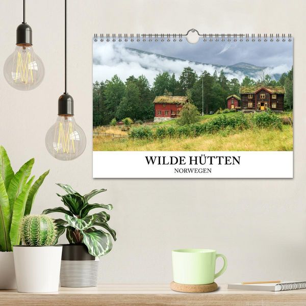 Produktbild: Norwegen Kalender - Wilde H&uuml;tten in den Bergen (Wandkalender 2026 DIN A4 quer), CALVENDO Monatskalender