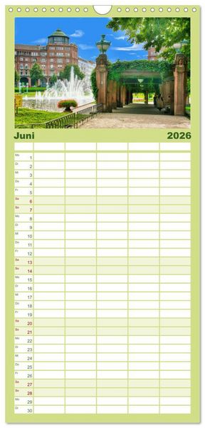 Produktbild: Familienplaner 2026 - Mannheim - Die Stadt im Quadrat mit 5 Spalten (Wandkalender, 21 x 45 cm) CALVENDO