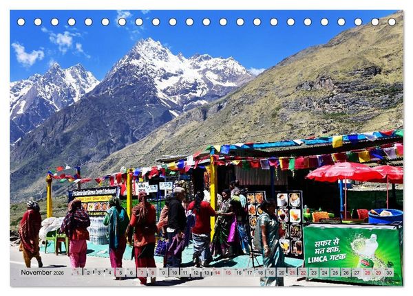 Produktbild: Uttarakhand &ndash; Land der G&ouml;tter (Tischkalender 2026 DIN A5 quer), CALVENDO Monatskalender