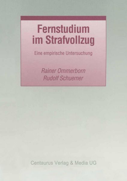 Produktbild: Fernstudium im Strafvollzug