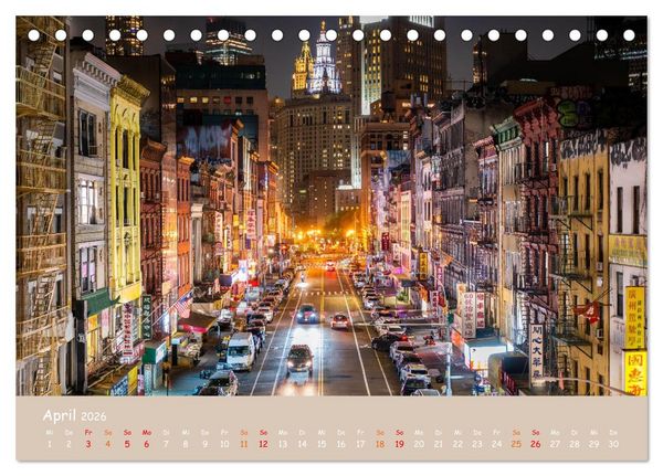 Produktbild: City Lights &ndash; New York im Fokus (Tischkalender 2026 DIN A5 quer), CALVENDO Monatskalender