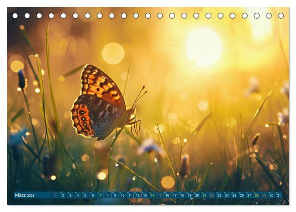 Produktbild: Filigrane Leichtigkeit - Schmetterlinge (Tischkalender 2026 DIN A5 quer), CALVENDO Monatskalender