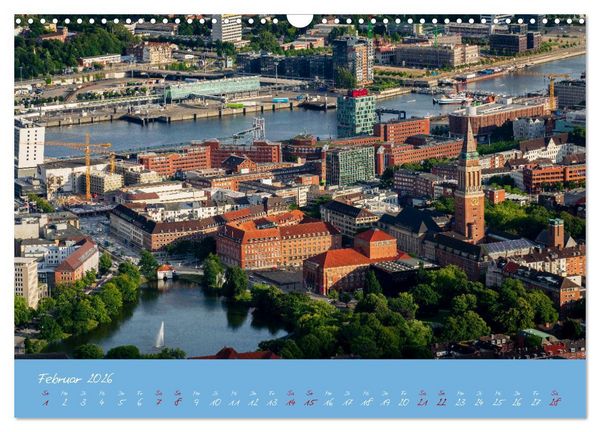 Produktbild: Kiel aus der Luft - Die Stadt an der F&ouml;rde aus dem Ballon fotografiert (Wandkalender 2026 DIN A3 quer), CALVENDO Monatskalender