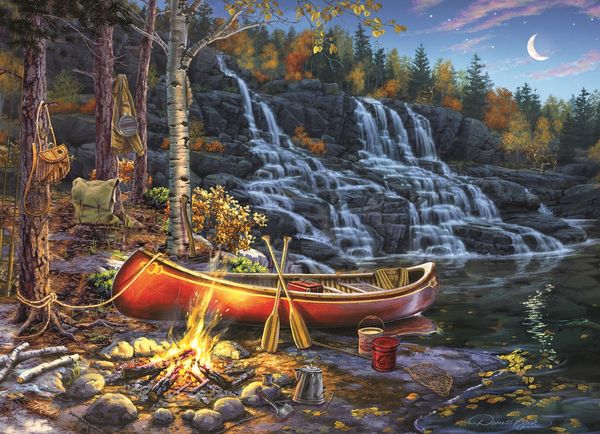 Produktbild: COBBLE HILL PUZZLES - Wasserfall-Camp 1000 Teile