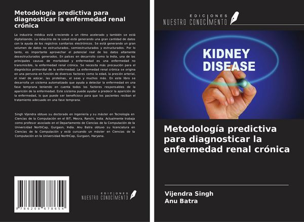 Produktbild: Metodolog&iacute;a predictiva para diagnosticar la enfermedad renal cr&oacute;nica
