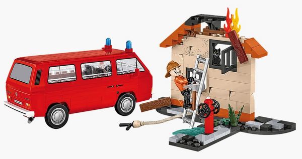 Produktbild: COBI 24635 - VW Volkswagen T3 Feuerwehr, Bausatz 1:35, 238 Klemmbausteine