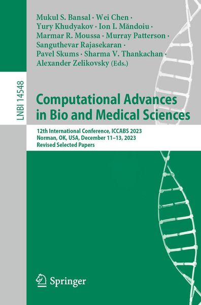 Produktbild: Computational Advances in Bio and Medical Sciences