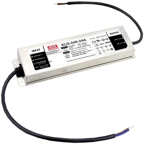 Produktbild: MEAN WELL ELG-240-24AB-3Y LED-Treiber Konstantspannung 240W 5 - 10A 22.4 - 25.6 V/DC 3 in 1 Dimmer Funktion, Montage auf