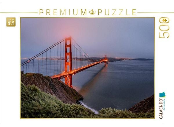 CALVENDO Puzzle Golden Gate Bridge zur frühen Morgenstunde | 500 Teile Lege-Größe 48 × 36 cm Foto-Puzzle für Erwachsene