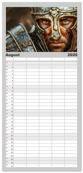 Produktbild: Familienplaner 2026 - Unbeugsame Herzen mit 5 Spalten (Wandkalender, 21 x 45 cm) CALVENDO