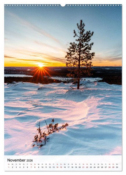 Produktbild: Finnland - Winter Wunderland (Wandkalender 2026 DIN A2 hoch), CALVENDO Monatskalender