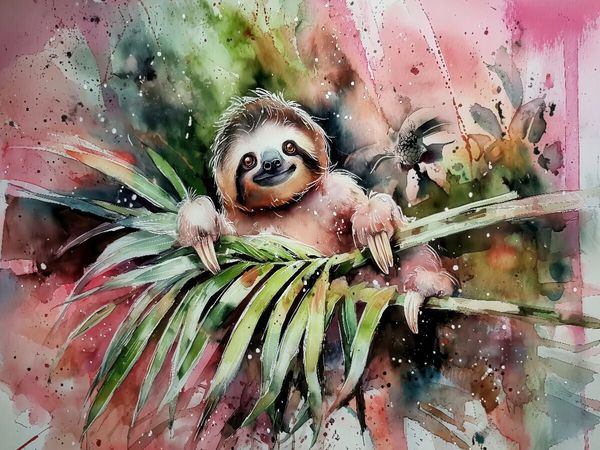 Produktbild: CALVENDO Puzzle Gut gelauntes Faultier | 1000 Teile Lege-Gr&ouml;&szlig;e 64x48cm Foto-Puzzle f&uuml;r gl&uuml;ckliche Stunden