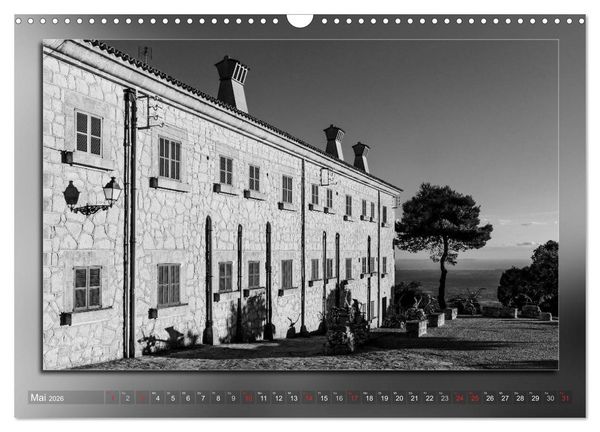 Produktbild: Mallorca Schwarz Wei&szlig; (Wandkalender 2026 DIN A3 quer), CALVENDO Monatskalender