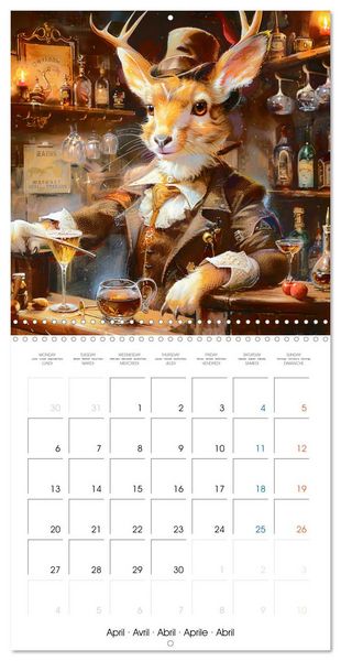 Produktbild: Animal La Belle Epoque (Wall Calendar 2026 12 &times; 12 Inch) CALVENDO 12 Month Wall Calendar