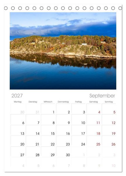 Produktbild: Tischplaner 2027 - Oslo mit dem Oslofjord (A5 Tischkalender zum Aufstellen) CALVENDO