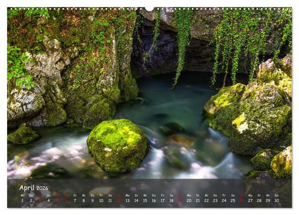 Produktbild: Faszinierende Naturschauspiele - imposante Klamm und Wasserfall Fotografie (hochwertiger Premium Wandkalender 2026 DIN A2 quer), Kunstdruck in Hochglanz