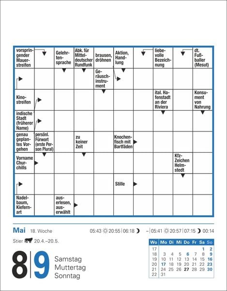 Produktbild: Kreuzwortr&auml;tsel Tagesabrei&szlig;kalender 2027