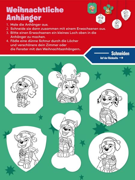 Produktbild: PAW Patrol Mitmachbuch: Gro&szlig;e Helden &ndash; Kleine K&uuml;nstler: Mein weihnachtlicher Mitmachblock