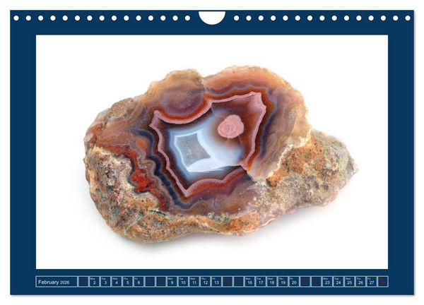 Produktbild: Agates - Polished semi-precious stones (Wall Calendar 2026 DIN A4 landscape), CALVENDO 12 Month Wall Calendar