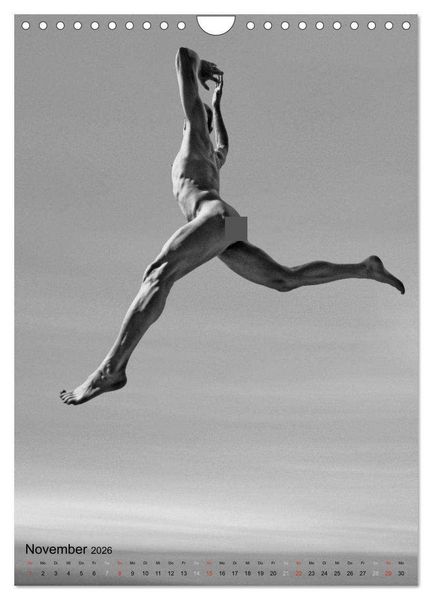 Produktbild: JUMP! ATHLETISCHE M&Auml;NNERAKTE (Wandkalender 2026 DIN A4 hoch), CALVENDO Monatskalender