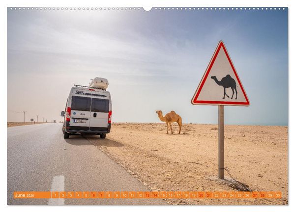 Produktbild: Van Life Road Trip Morocco (Wall Calendar 2026 DIN A2 landscape), CALVENDO 12 Month Wall Calendar