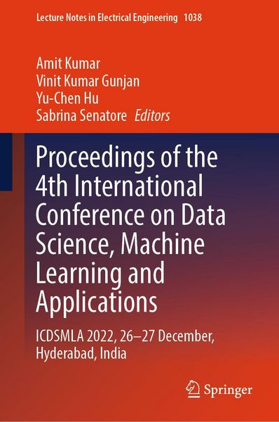 Produktbild: Proceedings of the 4th International Conference on Data Science, Machine Learning and Applications