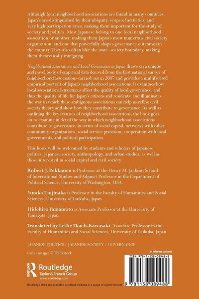 Produktbild: Neighborhood Associations and Local Governance in Japan