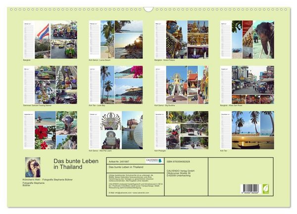 Produktbild: Das bunte Leben in Thailand (Wandkalender 2027 DIN A2 quer), CALVENDO Monatskalender