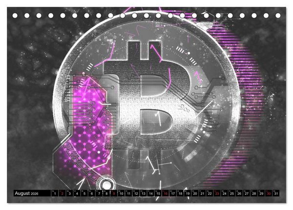 Produktbild: Bitcoins (Tischkalender 2026 DIN A5 quer), CALVENDO Monatskalender