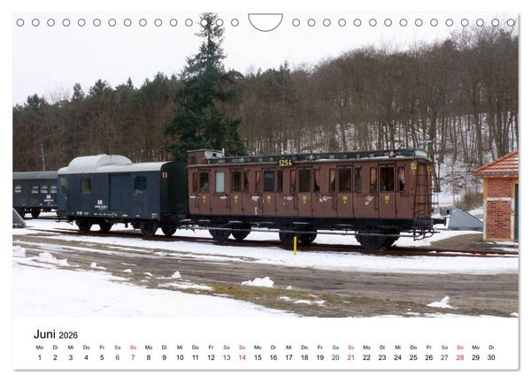 Produktbild: Eisenbahnen auf Usedom (Wandkalender 2026 DIN A4 quer), CALVENDO Monatskalender