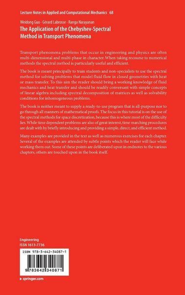 Produktbild: The Application of the Chebyshev-Spectral Method in Transport Phenomena