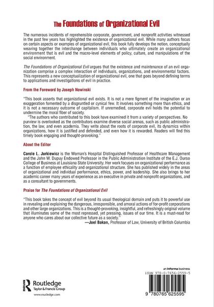 Produktbild: The Foundations of Organizational Evil