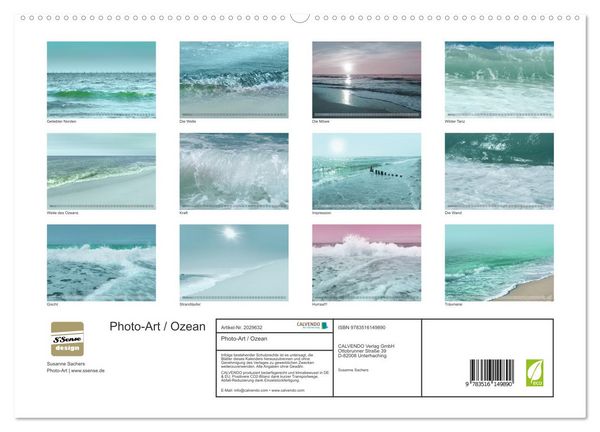 Produktbild: Photo-Art / Ozean (hochwertiger Premium Wandkalender 2026 DIN A2 quer), Kunstdruck in Hochglanz