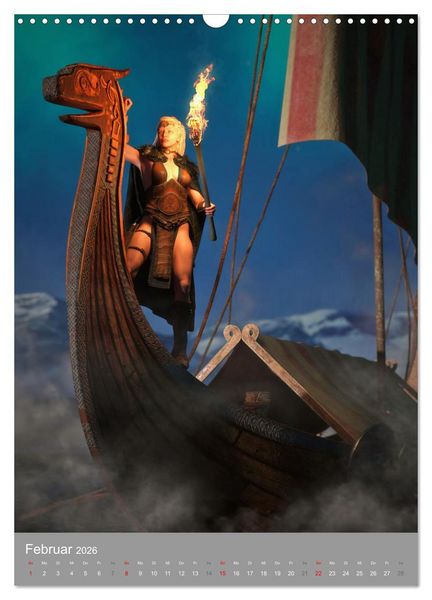 Produktbild: Fantasy Kriegerinnen (Wandkalender 2026 DIN A3 hoch), CALVENDO Monatskalender