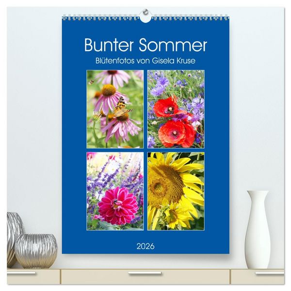Produktbild: Bunter Sommer (hochwertiger Premium Wandkalender 2026 DIN A2 hoch), Kunstdruck in Hochglanz