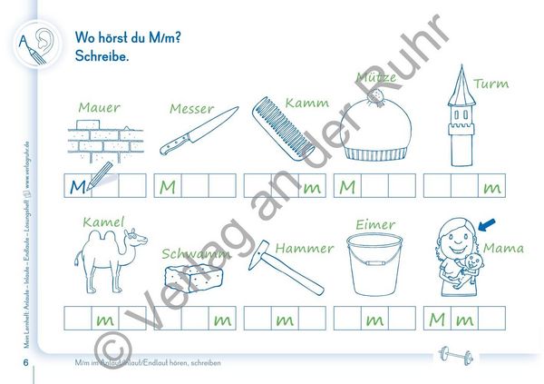 Produktbild: Mein Lernheft: Anlaute &ndash; Inlaute &ndash; Endlaute &ndash; L&ouml;sungsheft