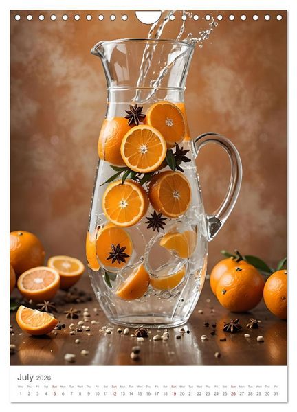 Produktbild: Pure refreshment - Infused water (Wall Calendar 2026 DIN A4 portrait), CALVENDO 12 Month Wall Calendar