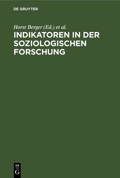Produktbild: Indikatoren in der soziologischen Forschung