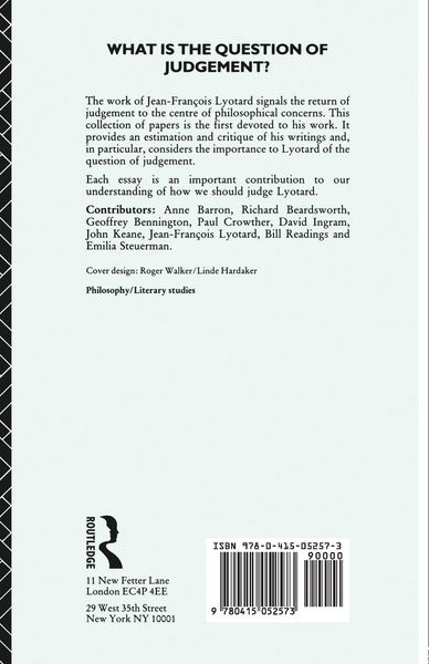 Produktbild: Judging Lyotard
