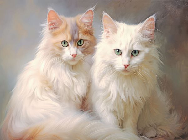 Produktbild: CALVENDO Puzzle Katzen im Pastellstil | 2000 Teile Lege-Gr&ouml;&szlig;e 90x67cm Foto-Puzzle f&uuml;r gl&uuml;ckliche Stunden