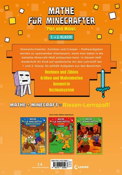 Produktbild: Mathe f&uuml;r Minecrafter - Plus und Minus