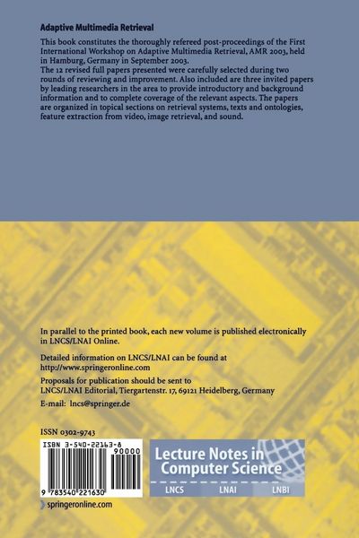 Produktbild: Adaptive Multimedia Retrieval