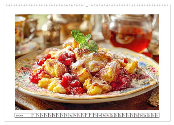Produktbild: Gaumenfreuden. Das wundersch&ouml;ne &Ouml;sterreich auf dem Teller (Wandkalender 2026 DIN A2 quer), CALVENDO Monatskalender
